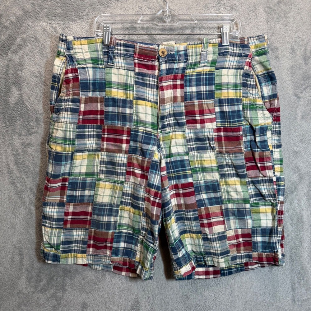 Aeropostale Mens Plaid Patchwork Shorts Size 36‎ Casual Colorful